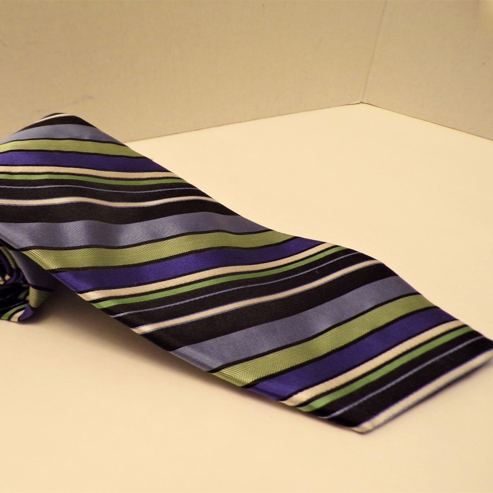 DKNY Multi Color Striped Men's Silk Tie